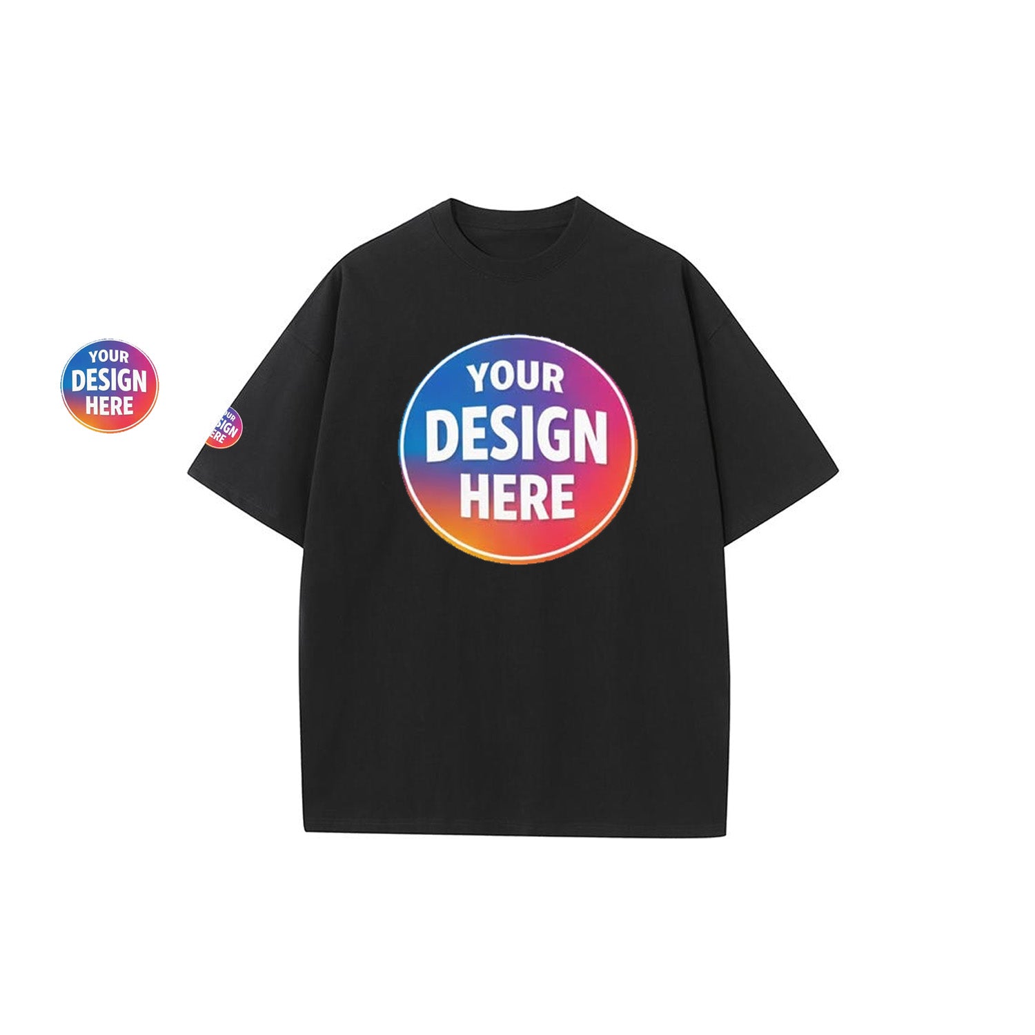 5pcs Standard premium cotton T shirt custom print your design or logo