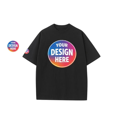 5pcs Standard premium cotton T shirt custom print your design or logo